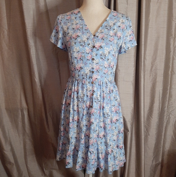 Joe Browns baby blue floral ditsy tea dress UK 8 Coquette - Picture 2 of 10